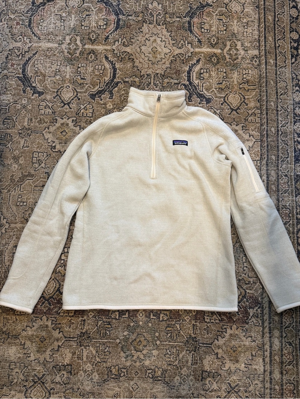 Patagonia Women’s Cream Half-Zip Fleece Sweater